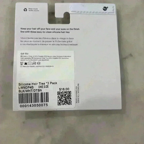 Lululemon Silicone Hair Ties 3 Pack NWT - Picture 2 of 3